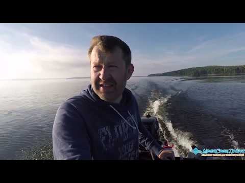Видео: Константин-ПРО рыбалку на озере Аргази, мотор Гольфстрим и Парсун, эхолот и улов.