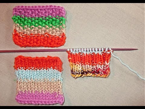 Видео: Урок вязаного пэчворка N 23.Безузелковый способ введения нового цвета.