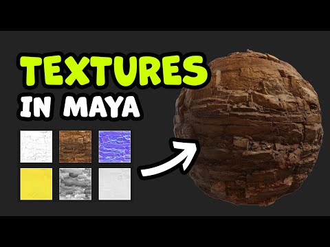 Видео: Как добавить текстуры в Maya – Введение в Hypershade и карты PBR (для начинающих)