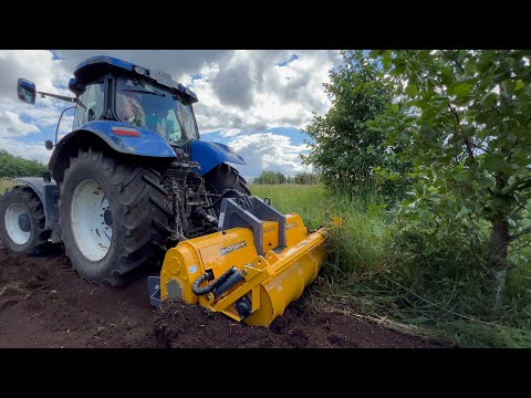 Видео: Для чего ротоватор? /Трактор New Holland T6090 с финской фрезой Mericrusher