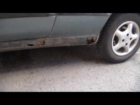 Видео: Замена порогов,поварка днища Nissan Sunny.