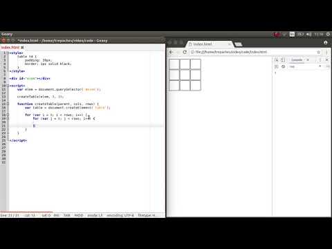 Видео: Функция для создания HTML таблицы на JavaScript