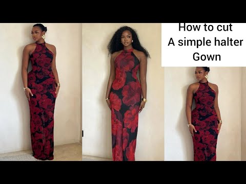 Видео: КАК СКРОЙТЕ ПРОСТОЕ ПЛАТЬЕ С ХАЛТЕРОМ #how