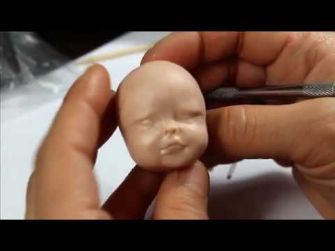 Видео: Лепка младенца из полимерной глины. Polymer clay tutorial. How make polymer clay baby.