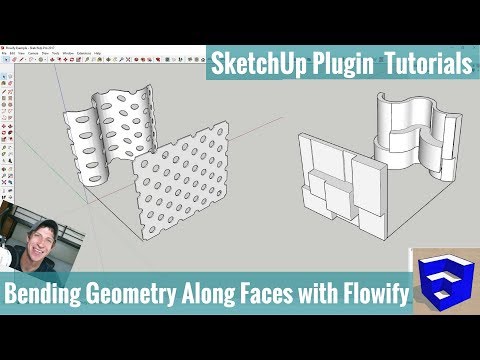 Видео: Изгиб объектов вдоль сложных граней с помощью Flowify для SketchUp — Учебные пособия по расширени...