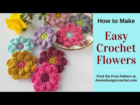 Видео: Как легко связать крючком цветы