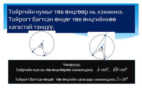 Видео: Тойрогт багтсан өнцөг