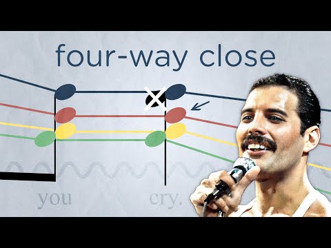 Видео: Как гармонизировать мелодию с Фредди Меркьюри | Four-Way Close Voicings