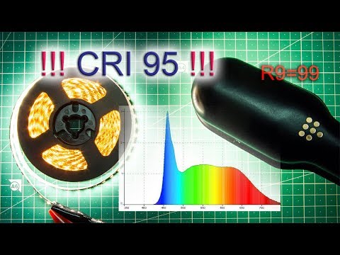 Видео: Светодиодные лампы 💡 и ленты с CRI больше 85, 90, 95