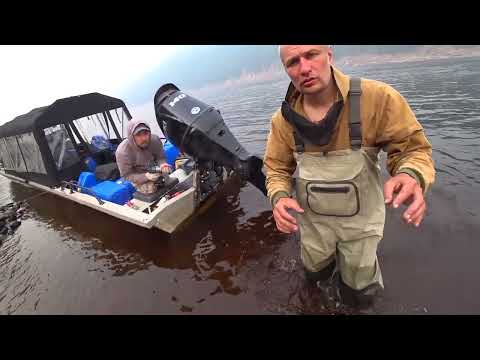 Видео: О походе, Ценах, Замена водомета. Регулируемый транец собственного изобретения для Больших Моторов.