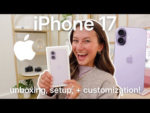 Видео: РАСПАКОВКА iPhone 17 (лавандовый!) ✨ *настройка с помощью iOS 26, тест камеры, + милый набор чехл...