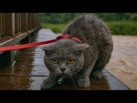 Видео: Несчастную кошку привязали к мосту перед наводнением… Она ждала помощи до конца