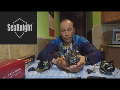 Видео: Катушка Shimano Ultegra 2017, спиннинг Seaknight Scepter 10-30 г 2,4 м