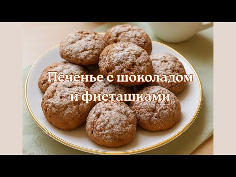 Видео: Печенье с шоколадом и фисташками — идеальный рецепт к кофе