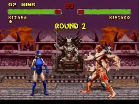 Видео: Mortal Kombat 2 - Super Nintendo - Прохождение Китаны (60 кадров в секунду)