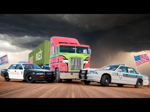 Видео: Израильская полицейская машина против палестинского грузовика - BeamNG Drive