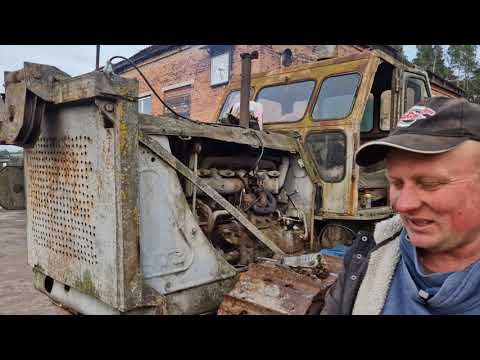 Видео: Запуск трактора Т100М після 20р простоюStarting the T100M (s100) tractor after 20 years of downtime