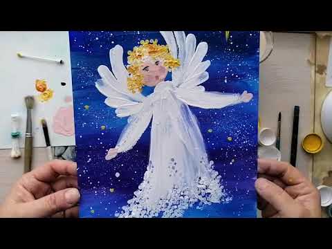 Видео: Рисуем Ангела. Нетрадиционное рисование.