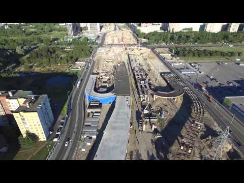 Видео: СПб. Строящаяся развязка Пулковское шоссе-Дунайский проспект