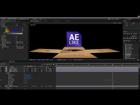 Видео: Анимация появления Логотипа из коробки. Урок Афтер Эффект