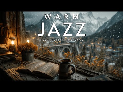 Видео: Плавная инструментальная музыка для учебы | Расслабляющее зимнее кафе и вид на заснеженные горы