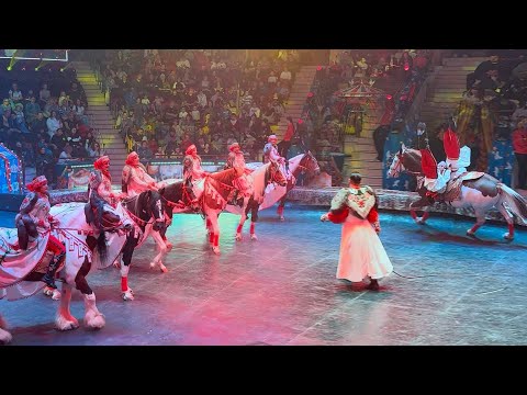 Видео: Сложнейшая ДЖИГИТОВКА, исполняют только ДЕВУШКИ! Королевский цирк Гии Эрадзе и Росгосцирк.