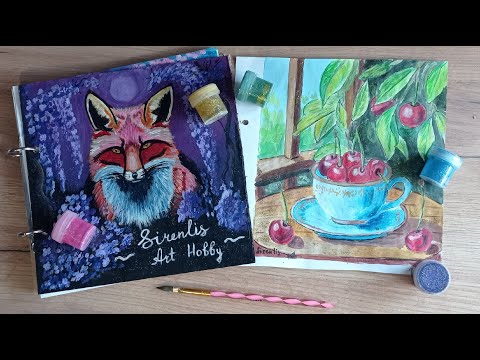 Видео: Рисуем чашку с вишней гуашью. Видеоурок №4