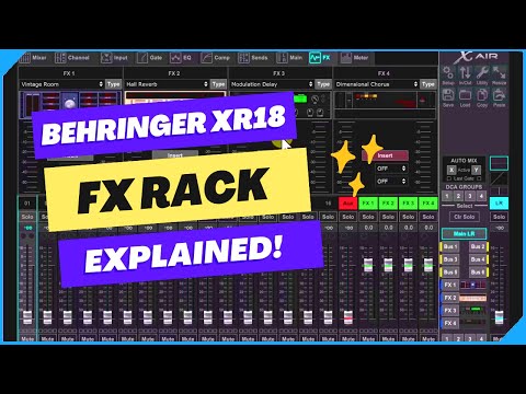 Видео: Не знаете, как настроить стойку эффектов в Behringer XR18? Настройка и маршрутизация эффектов XR1...