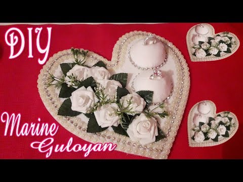 Видео: Свадебный аксессуар для колец/Heart for the rings for the wedding ✔ Marine DIY Guloyan✔