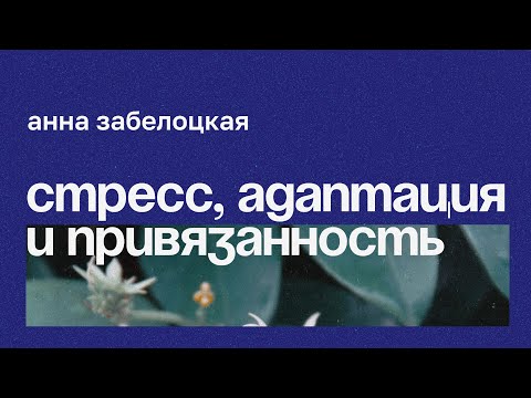 Видео: Стресс, адаптация и привязанность // Анна Забелоцкая