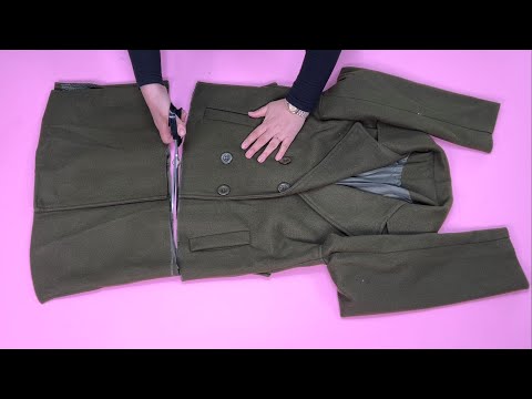 Видео: [DIY] Попробуйте удивительную переработку шерстяных пальто прямо сейчас.