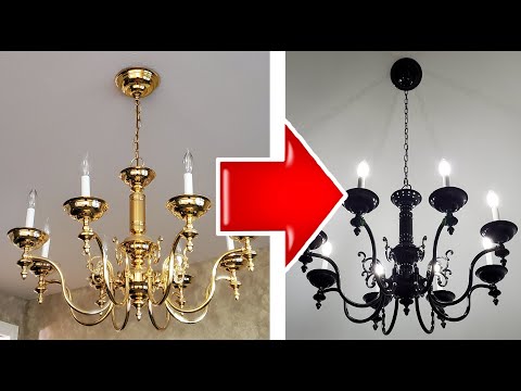 Видео: Restoration Chandelier DIY Makeover. Реставрация, как покрасить люстру