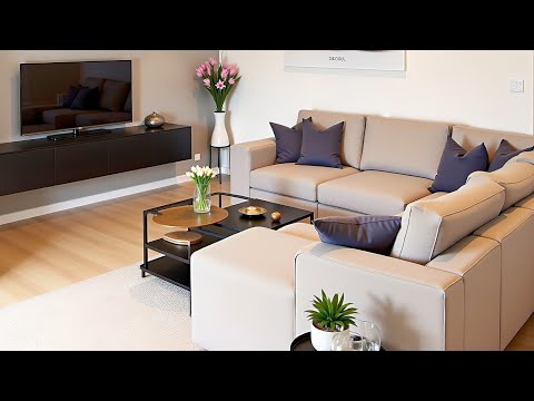 Видео: Потрясающие идеи для современной гостиной 2025 года | Элегантный дизайн диванов, стильные ТВ-стен...