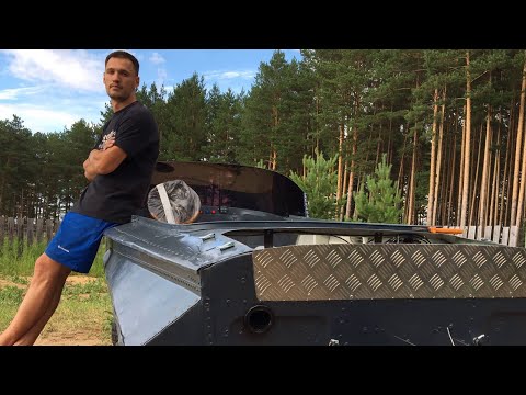 Видео: Лодка Обь с двигателем и водометом от гидроцикла YAMAHA. ЧАСТЬ 2.