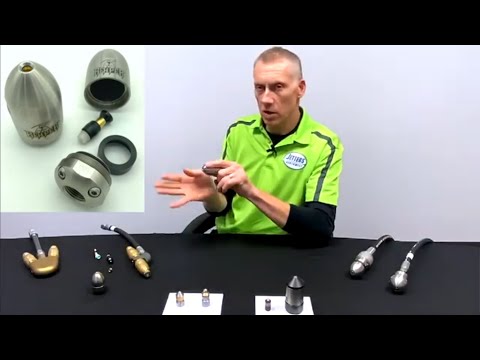 Видео: Сравнение типов вращающихся насадок; закружится голова! — «Попробуй» струйную очистку с Джонси