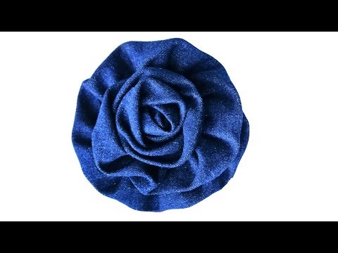 Видео: Цветок из джинсовой ткани. Мастер класс | Flower made of fabric. DIY