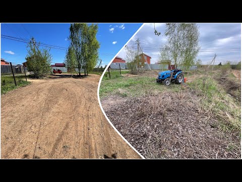 Видео: Газон прямо в сухостой. Придомовая территории давнего заказчика.
