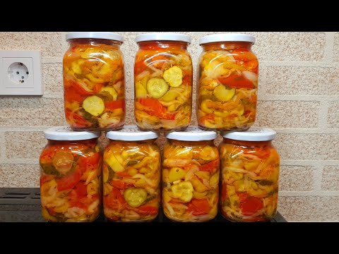 Видео: 🍅🥒🌶Моя "обязательная" заготовка на зиму: хотя бы 15 баночек салата Донского закрываю каждый год