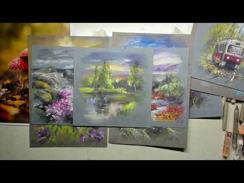 Видео: Прямой эфир с Ольгой Зубенко! Рисуем мухоморчики сухой пастелью!🍄