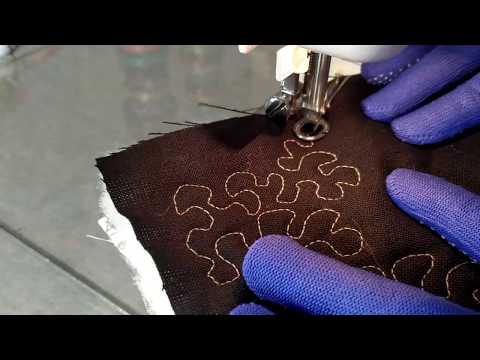 Видео: Самая простая художественная стежка. Настройка машины на стежку.