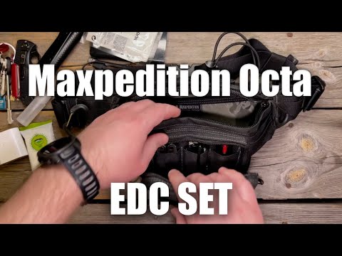 Видео: Тактическая бананка! EDC набор в поясной сумке Maxpedition Octa