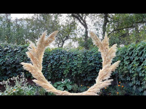 Видео: Как сделать свадебную арку из тростника камыша монтаж и демонтаж. Фотозона свадебная