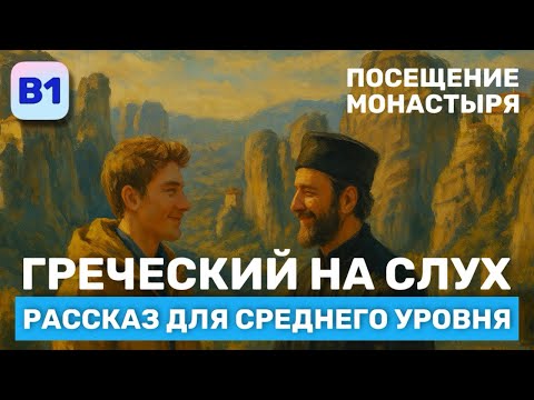 Видео: Греческий на Слух🎧. Рассказ среднего Уровня (В1). Посещение монастыря.