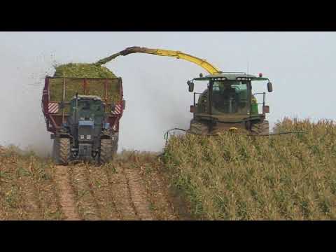 Видео: John Deere 8300. на уборке кукурузы 2019