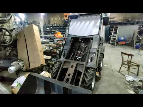 Видео: Самодельный минипогрузчик на гидроходу. Остекление кабины.