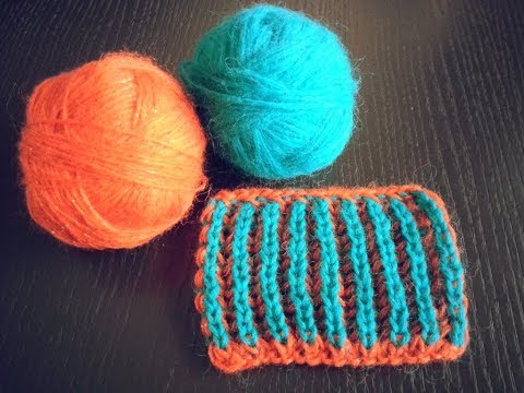 Видео: Двухцветная английская резинка. Мастер-класс. Школа вязания Светланы Коломиец.