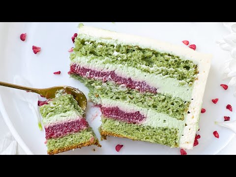 Видео: Фисташковый БИСКВИТ | Фисташка - Малина | Потрясающий вкус