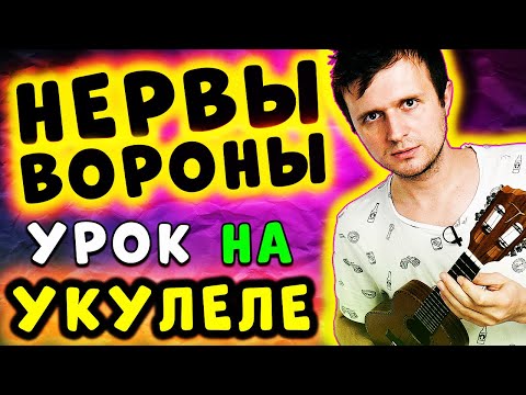 Видео: НЕРВЫ - ВОРОНЫ | УКУЛЕЛЕ РАЗБОР | КЛИПИН | Аккорды + Бой