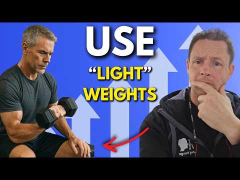 Видео: Легкие веса наращивают мышцы и силу после 50 лет! (БЫСТРО)