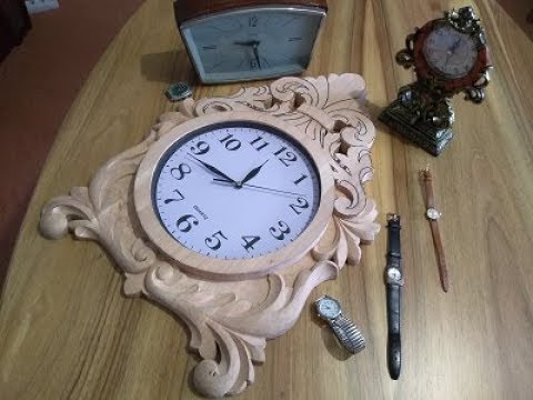 Видео: Как сделать резные часы 2 часть, резьба по дереву